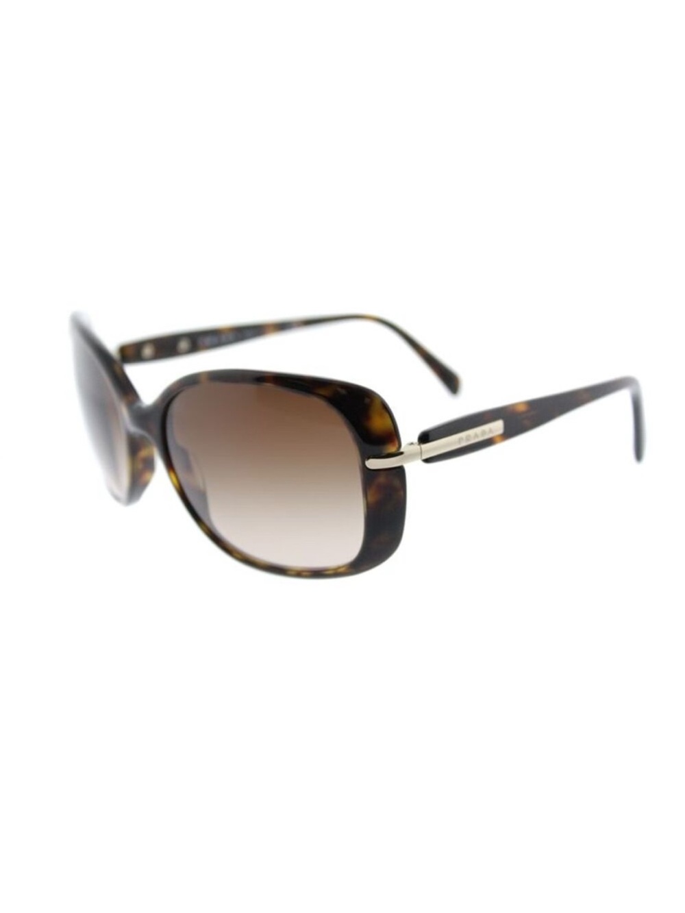 Prada Black Women's Sunglasses with Gold Temple Detail